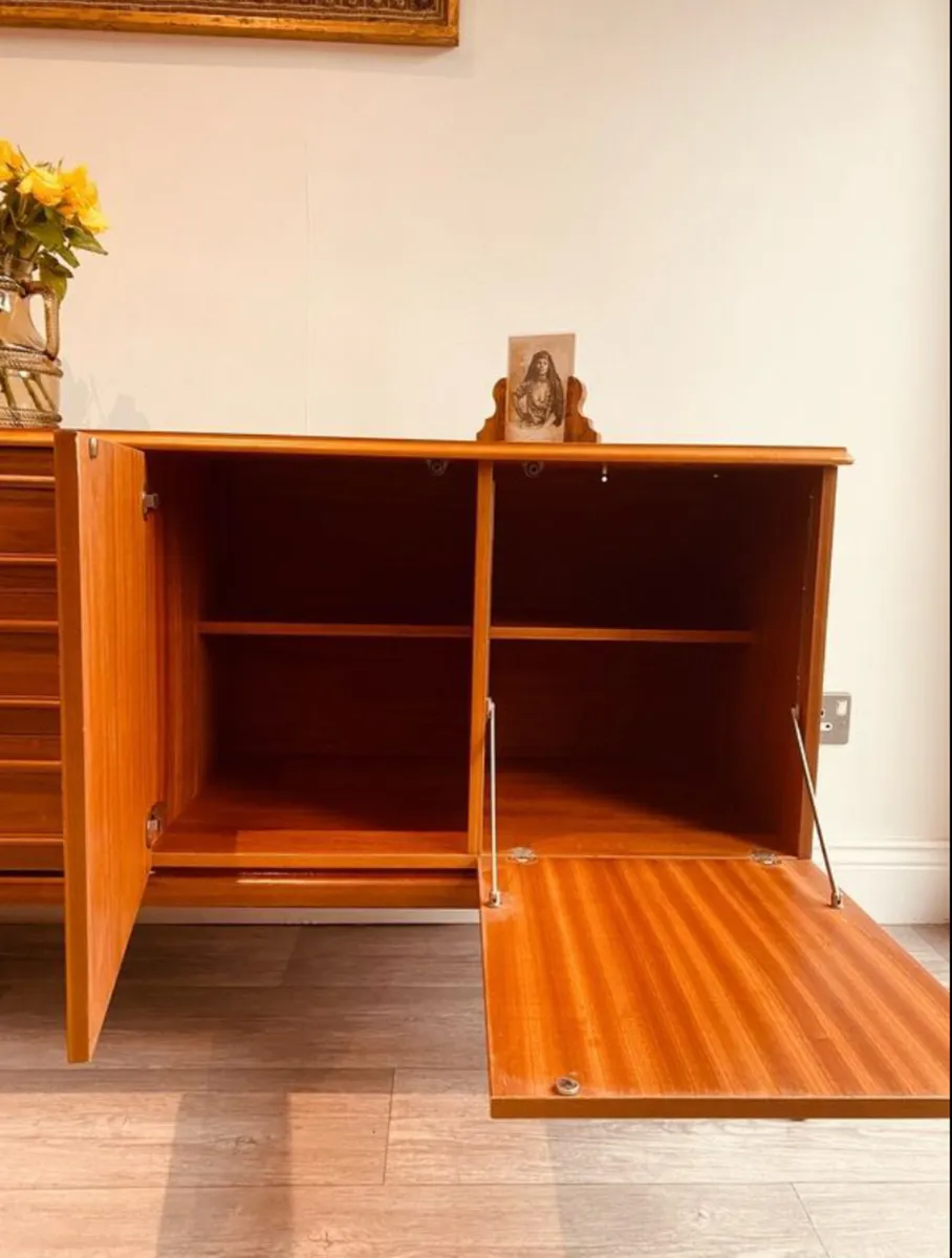 Large Mid Century Sideboard Drinks Cabinet - Image 2
