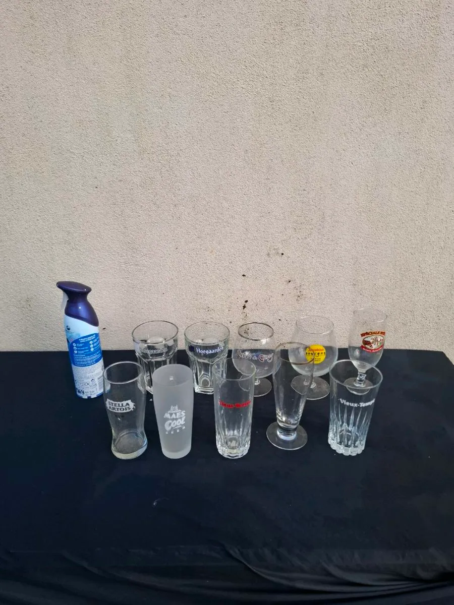 10 belgian beer glasses postage possible - Image 1
