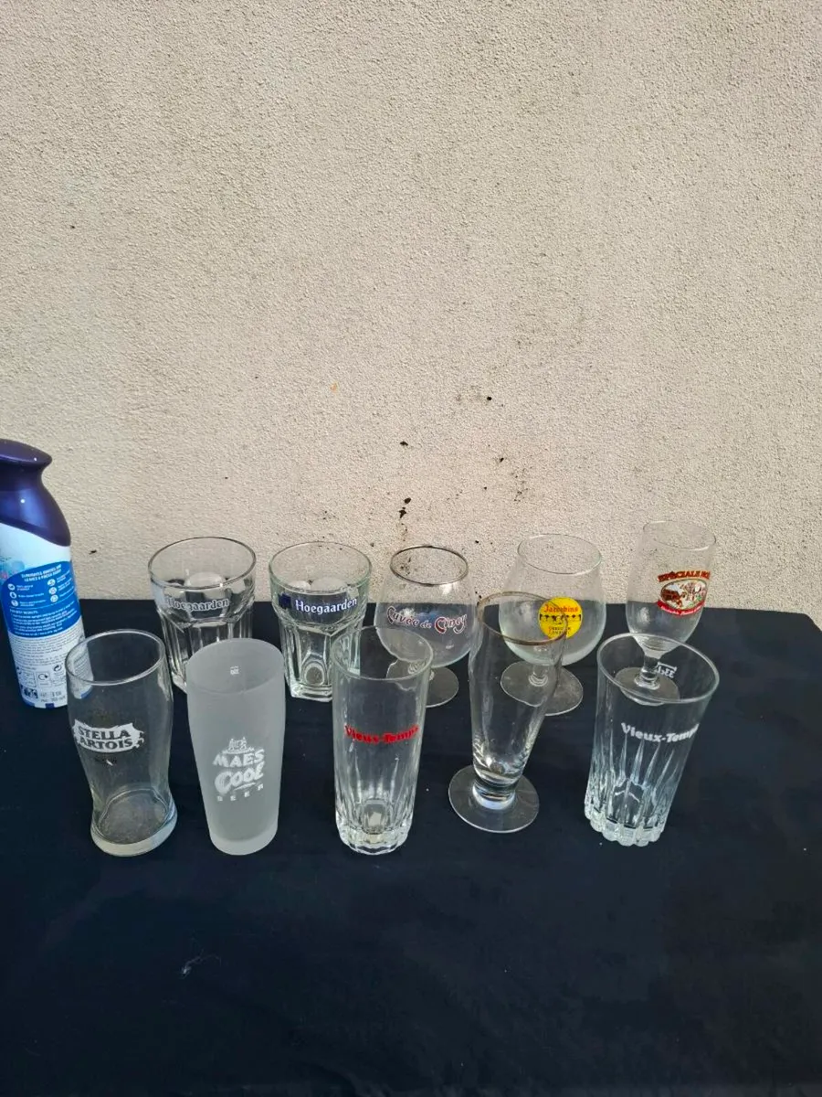 10 belgian beer glasses postage possible - Image 2