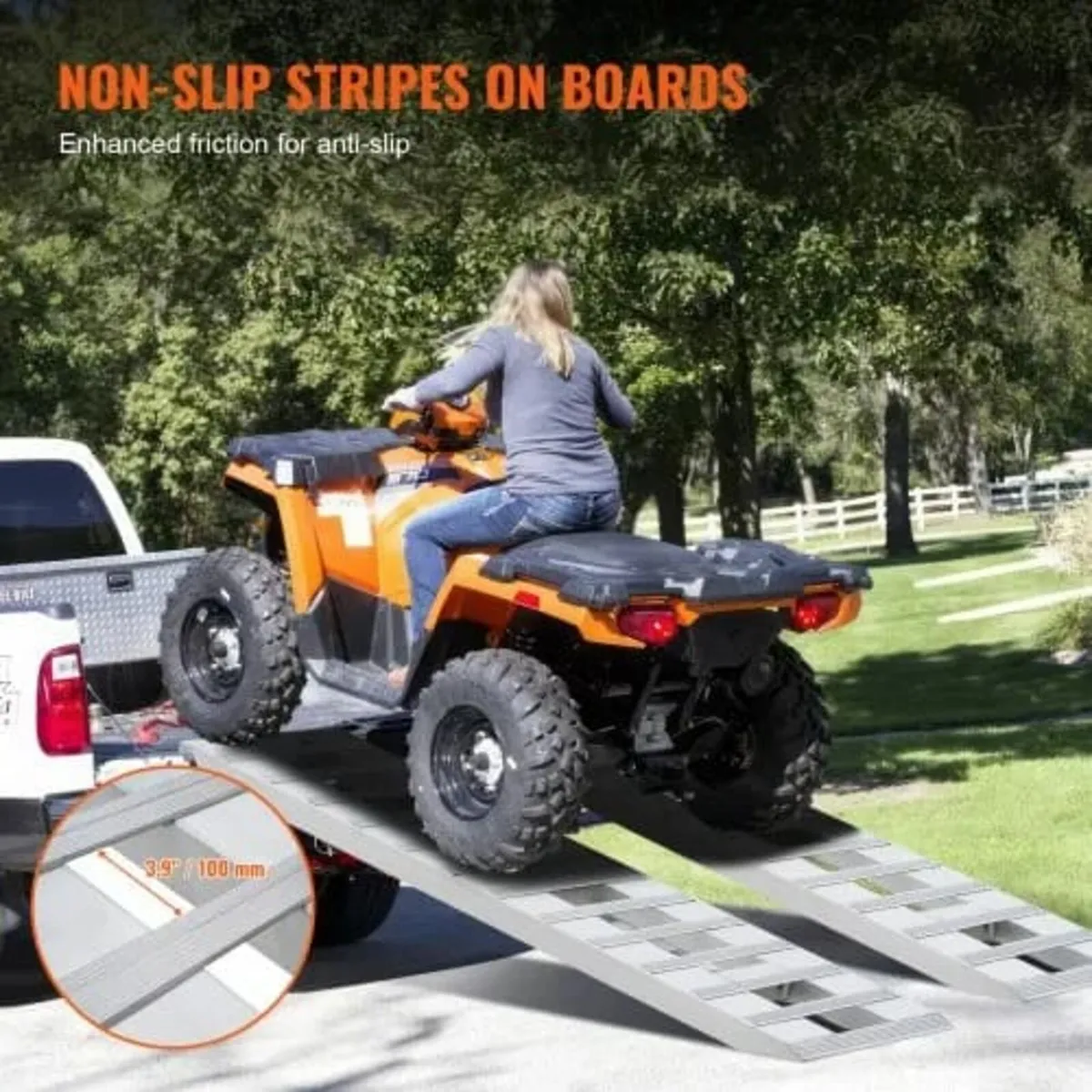 182.9x38.1 cm Aluminum Ramps 2721.6 kg Capacity Lo - Image 2