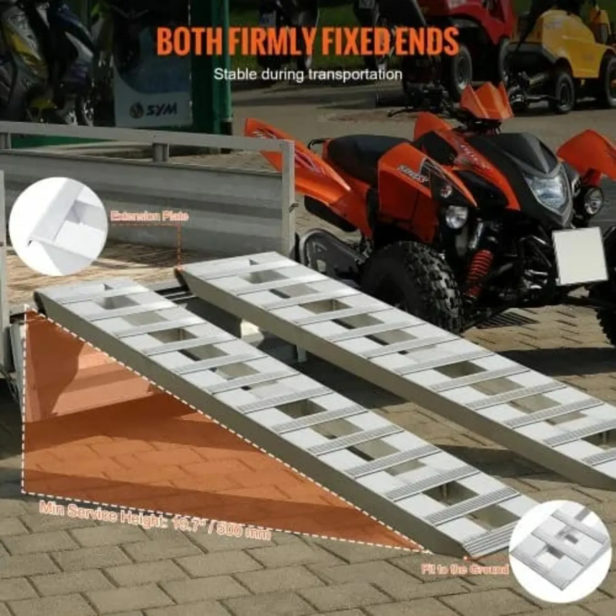 182.9x38.1 cm Aluminum Ramps 2721.6 kg Capacity Lo - Image 4
