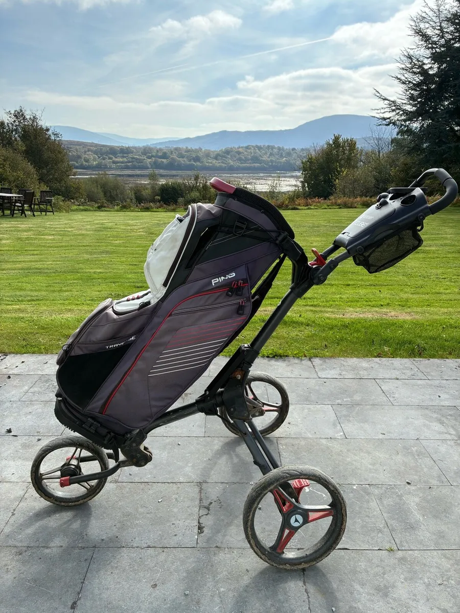 Ping bag & Mottocaddy trolley - Image 3