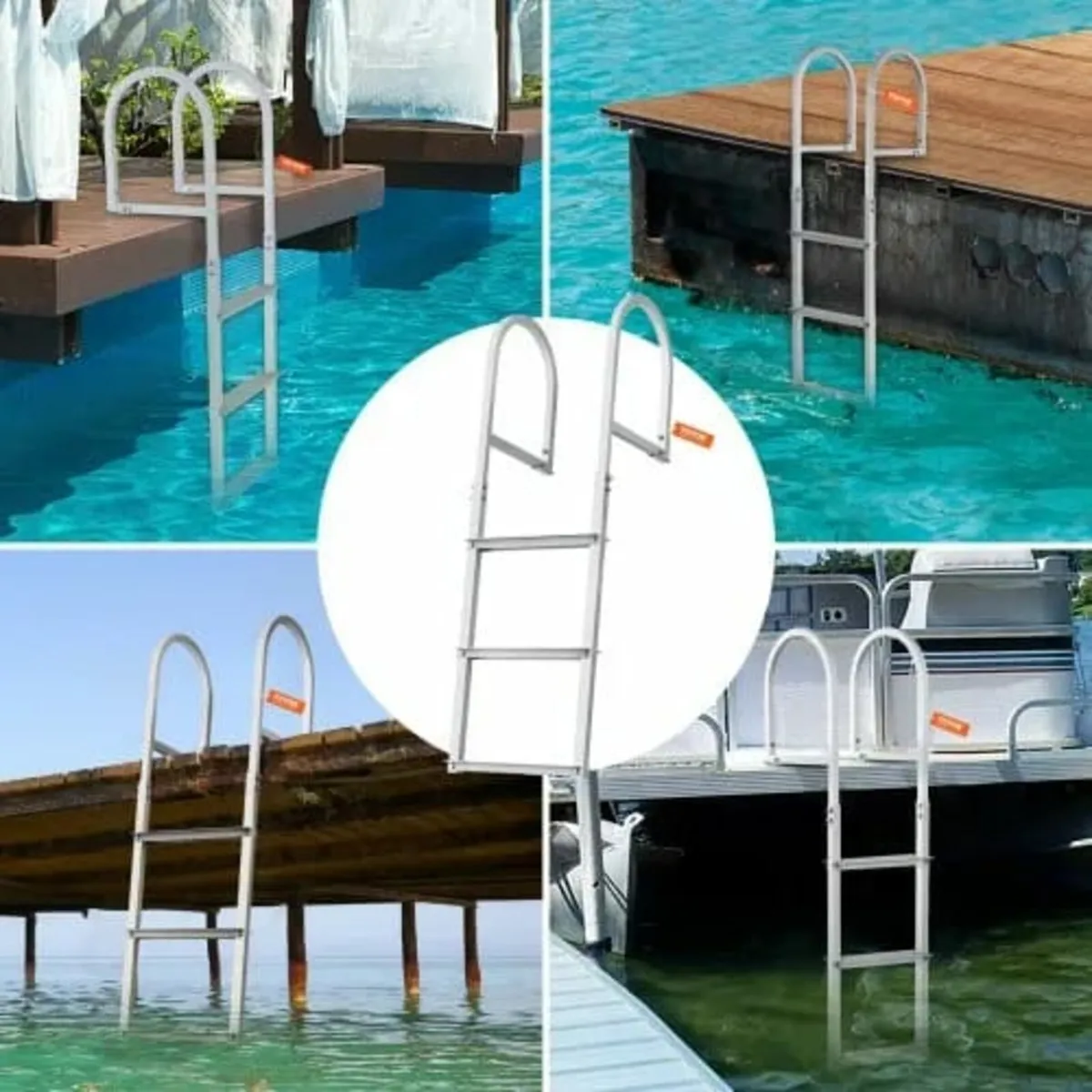 Dock Ladder, Removable 3 Steps, 500 lbs Load Capac - Image 4