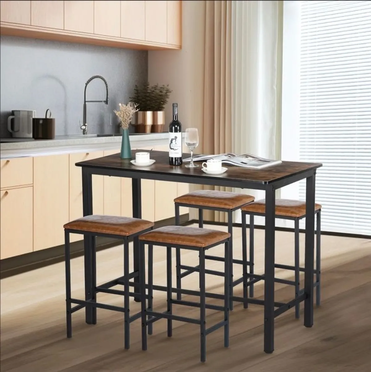 Bar table and stools - Image 3