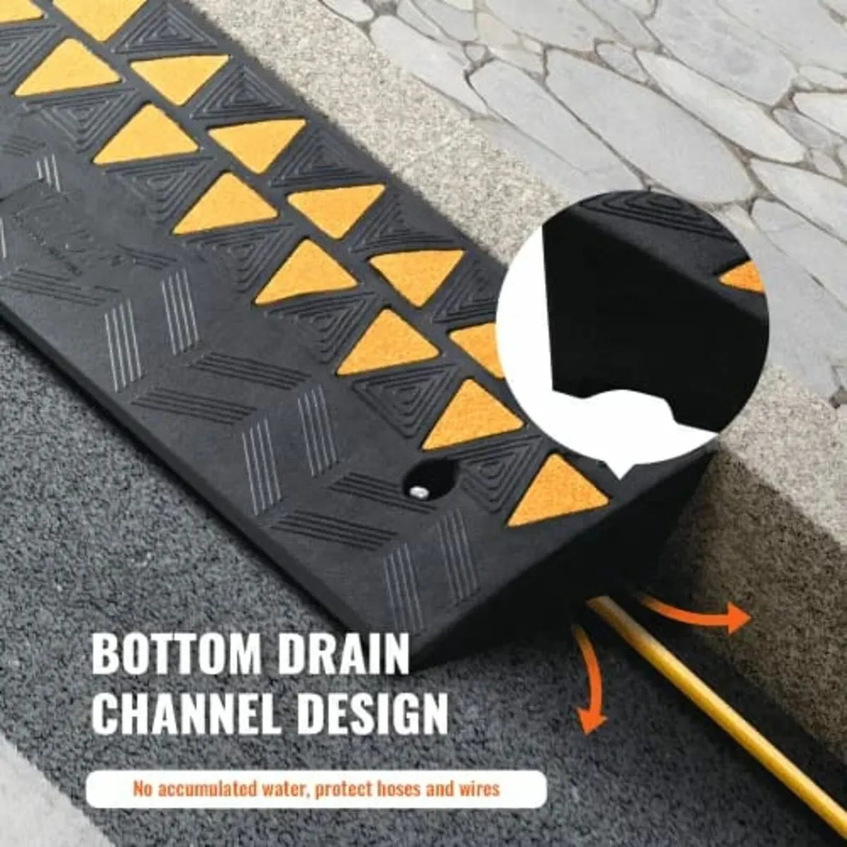 Rubber Curb Ramp 9.4 cm Rise Height Sidewalk Curb - Image 4