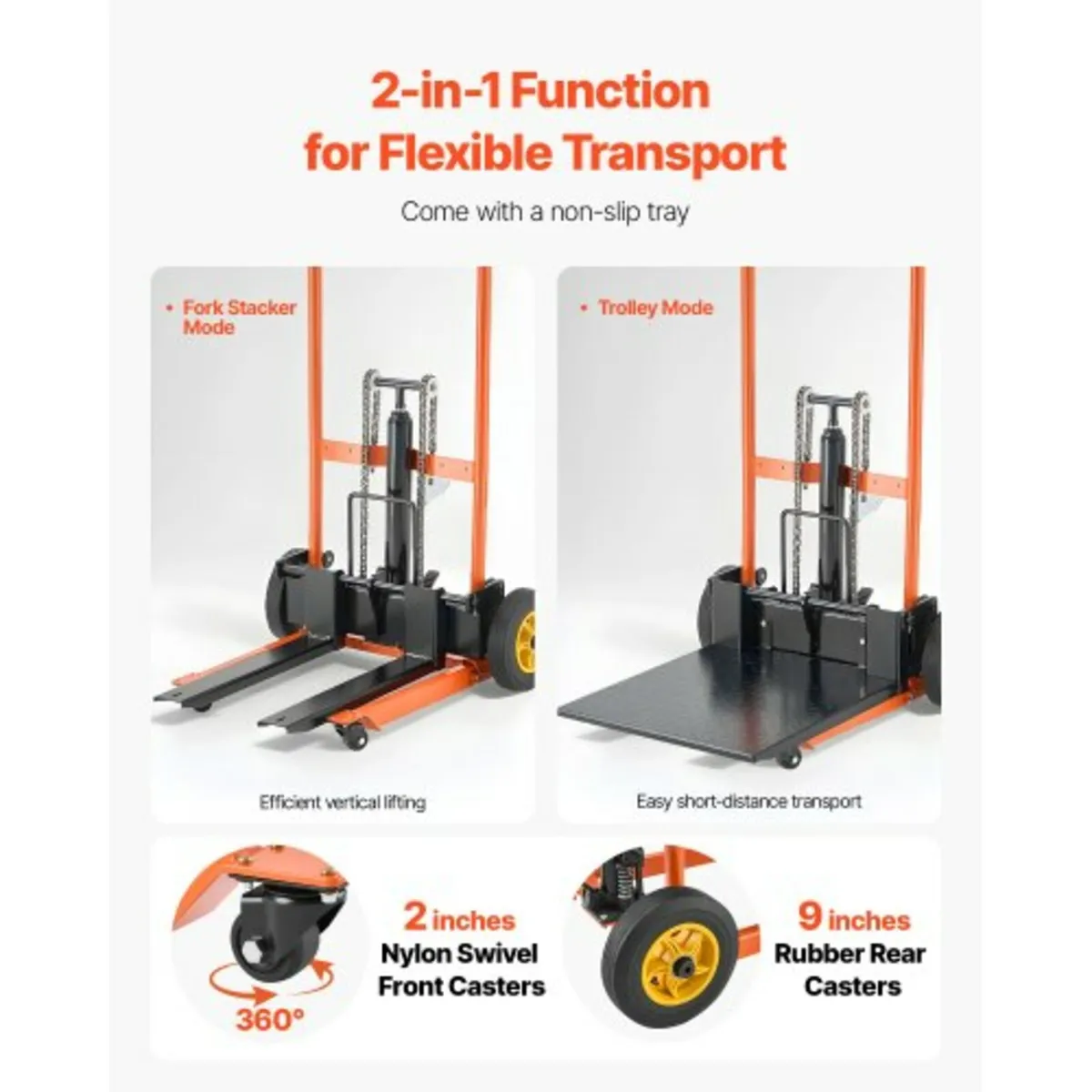 Hydraulic Material Lift Winch Stacker, 205 kg Load - Image 4