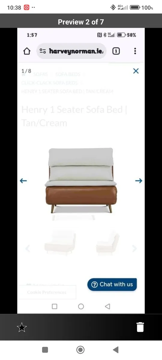 Large single Sofa Bed - Image 1