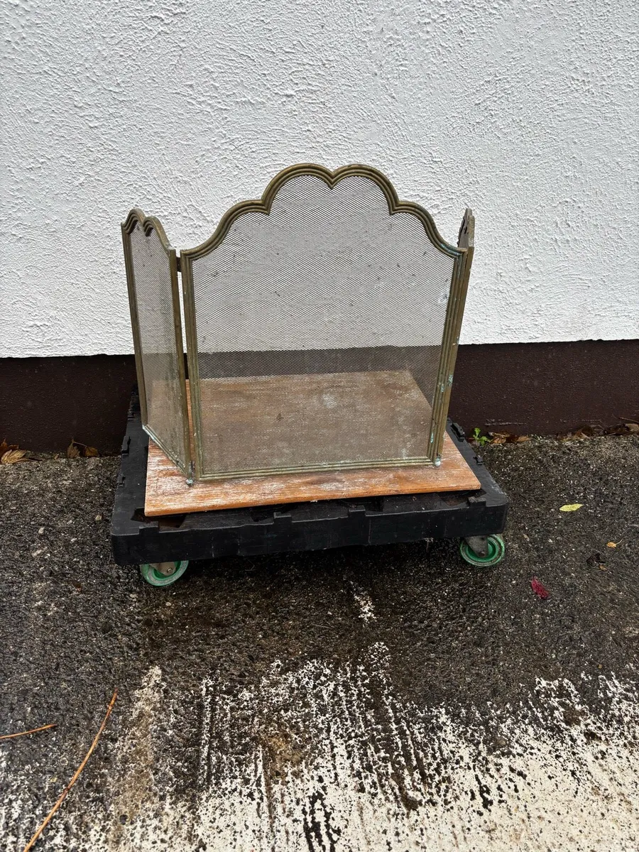 Vintage Brass Fire Screen