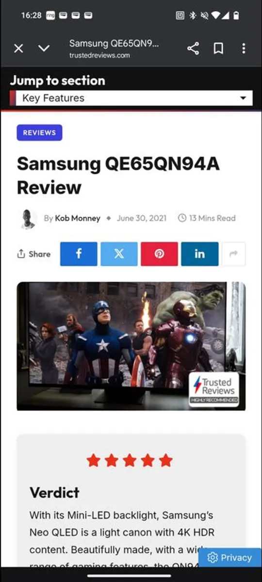 Samsung QN94A TV - Perfect for gaming - Image 2