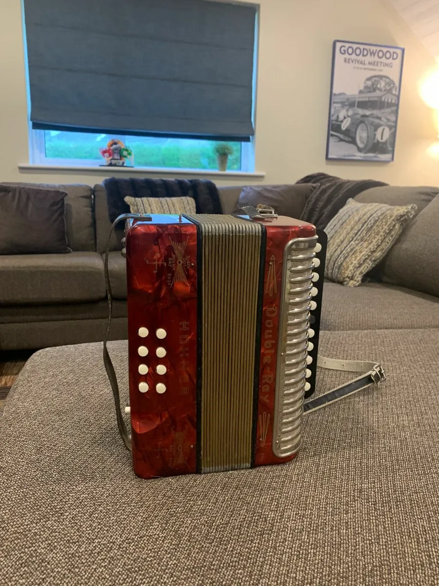 Vintage Hohner “Double Ray” Irish Button Accordion - Image 2