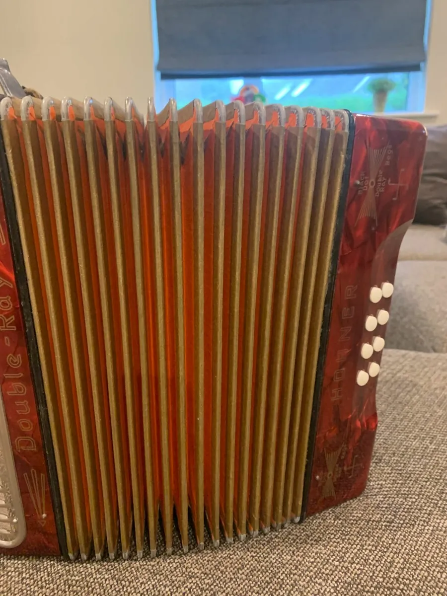 Vintage Hohner “Double Ray” Irish Button Accordion - Image 3