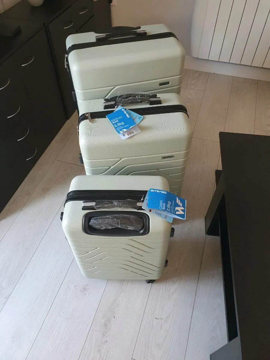 Suitcases  set of 3 pale green - Image 1