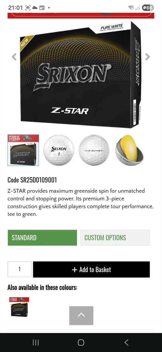 New box of Z-star Srizon pure white golf balls - Image 3