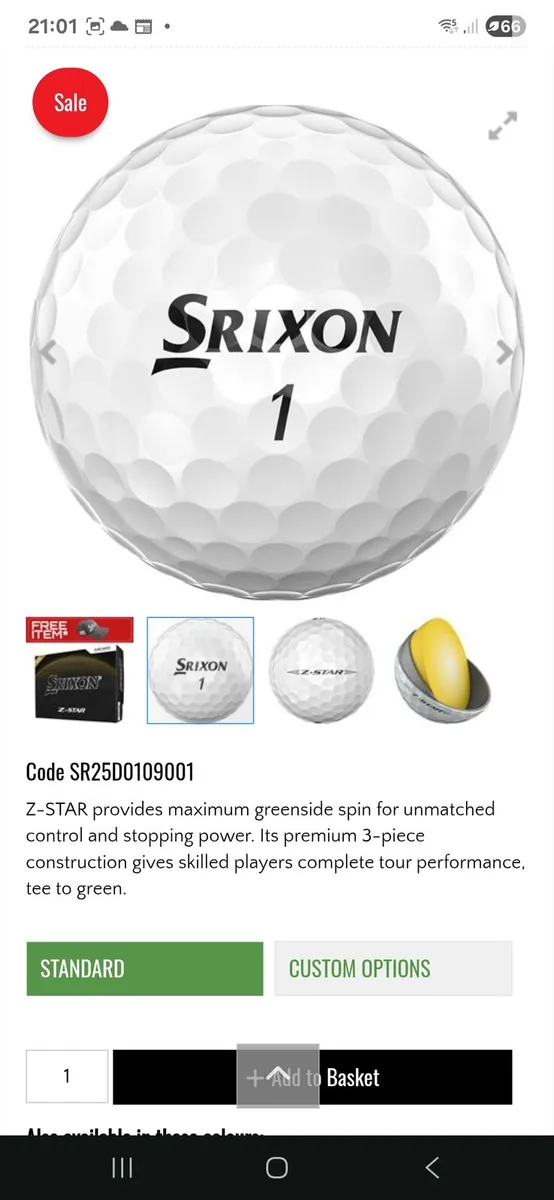 New box of Z-star Srizon pure white golf balls - Image 4