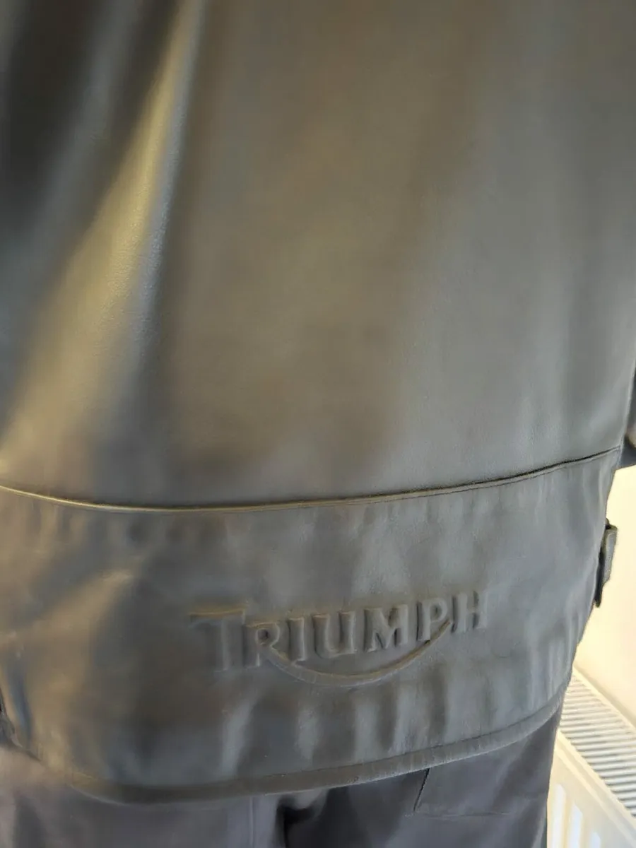 Triumph leather motorcycle jacket L - Image 4