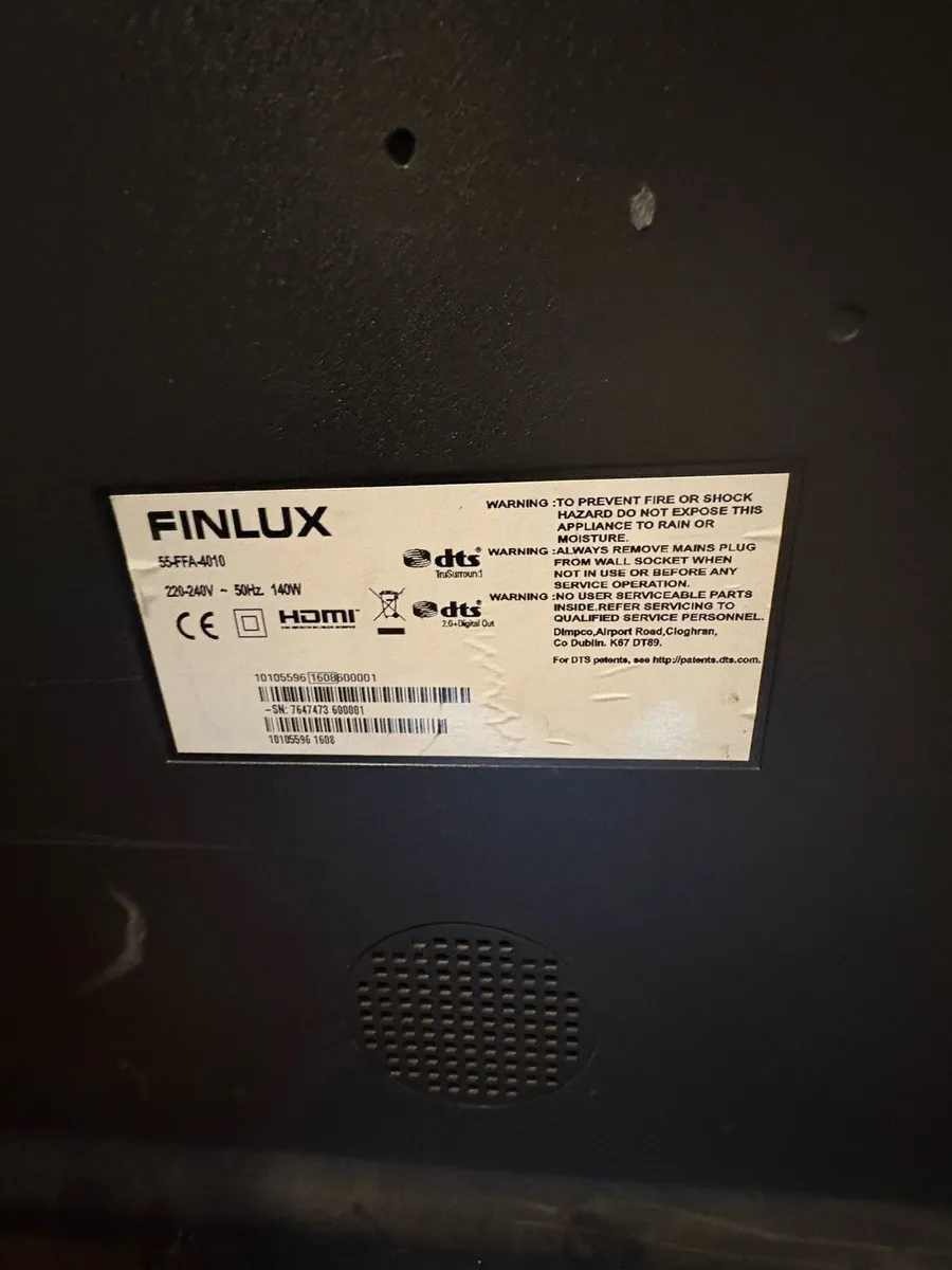 50 inch Finlux TV with remote - Image 2