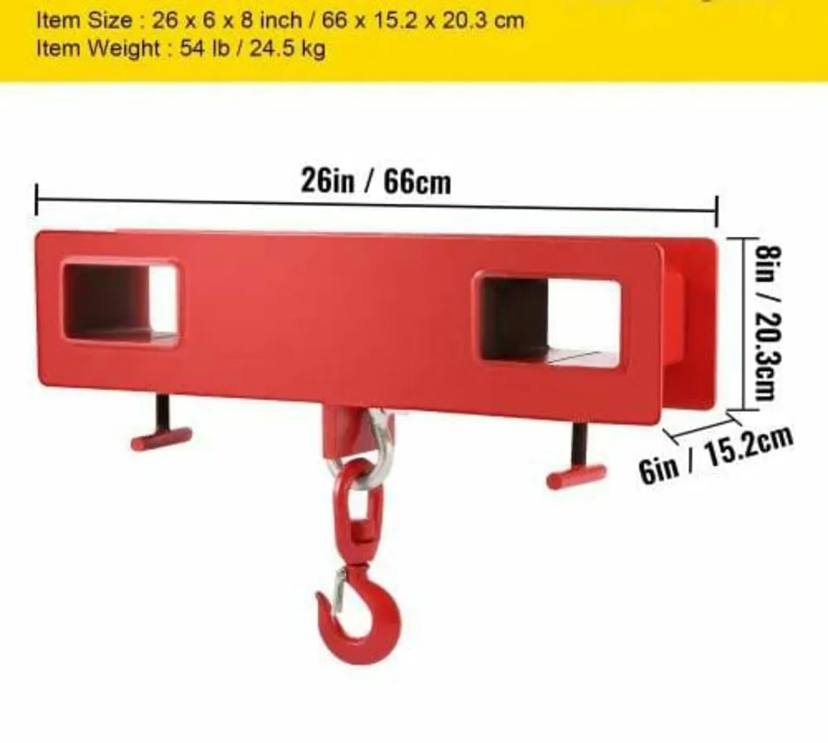 2 Ton Forklift Lifting Hook 4000 LBS/2000KG Capaci - Image 4