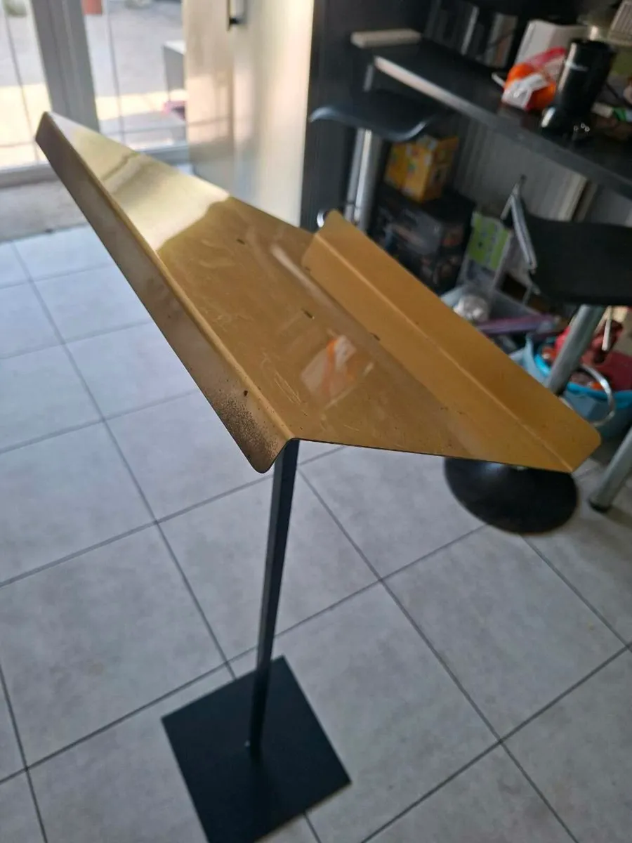 Brass Church Alter stand with heavy steel base - Image 3
