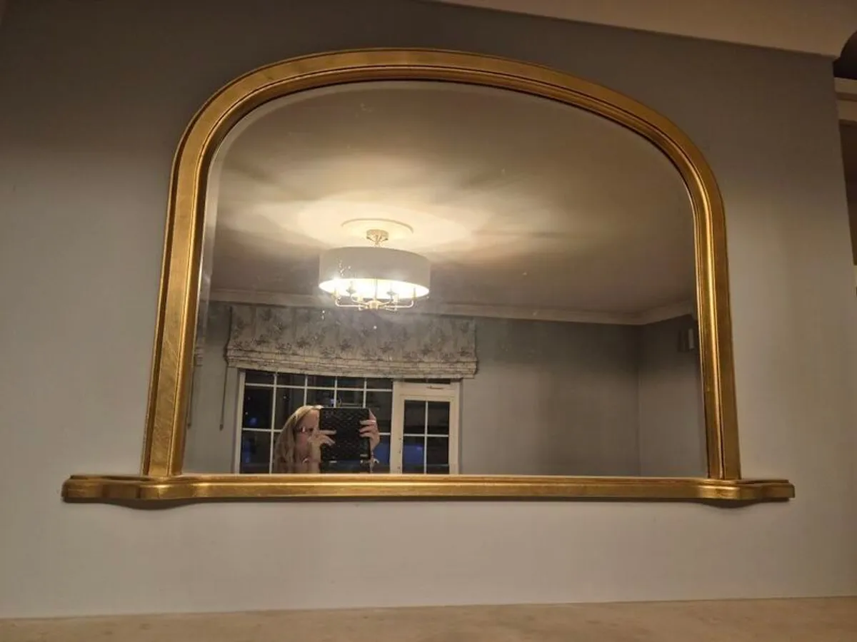 large gold mirror