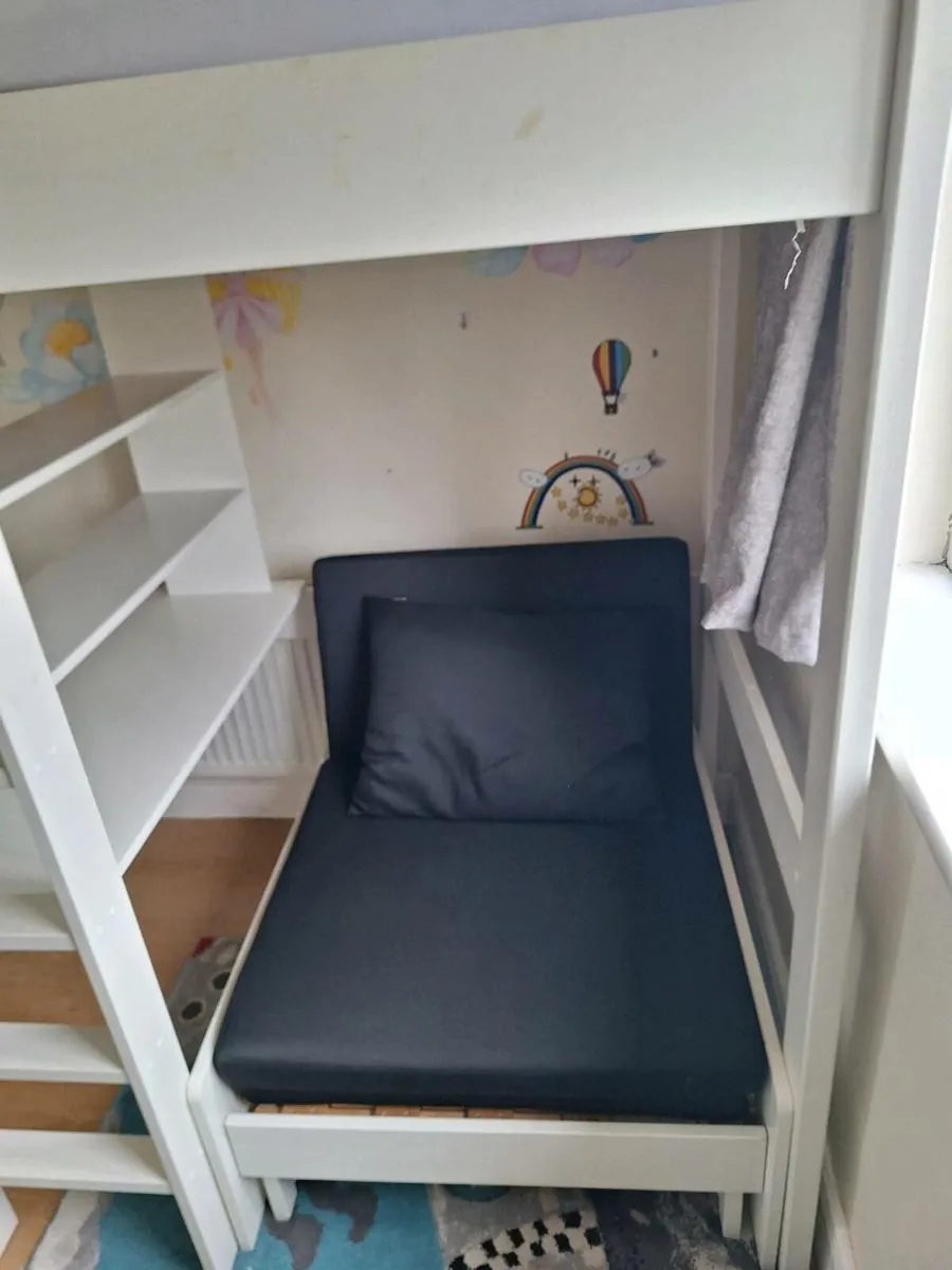 Loft Bed with Desk and Futon fold out bed/seat - Image 3