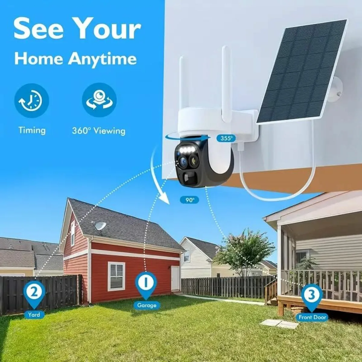 WI FI BATTERY CAMERA WITH SOLAR PANEL - Image 4