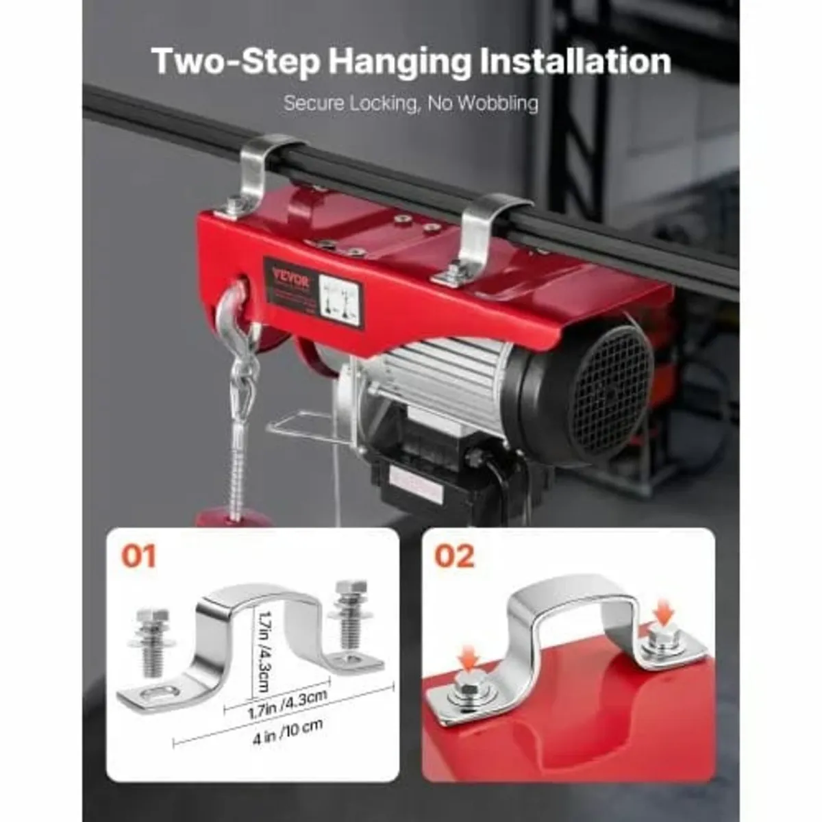 Electric Hoist Crane Winch 997.9 kg 9997.4 cm Wire - Image 3