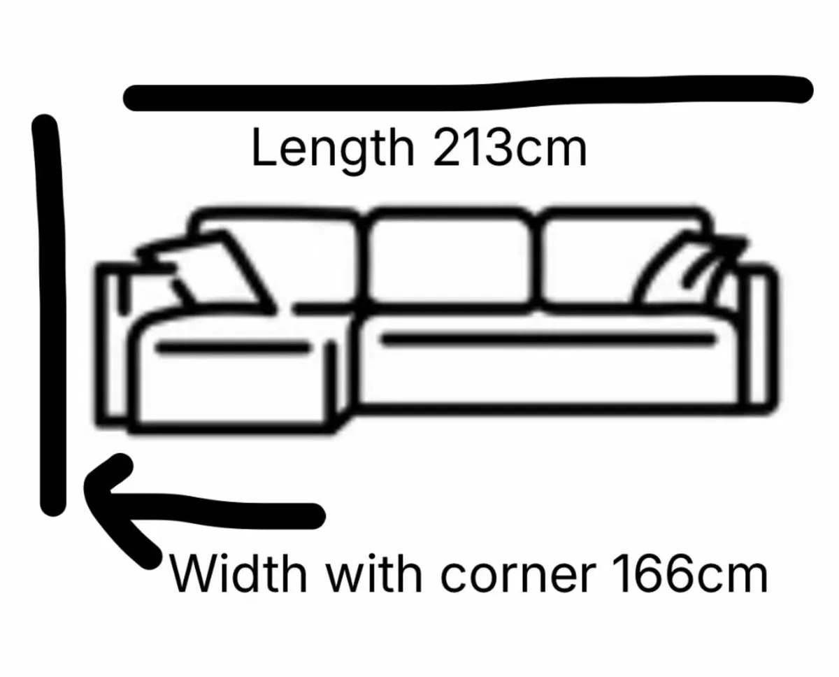 Left hand corner Sofa - light grey - Image 3