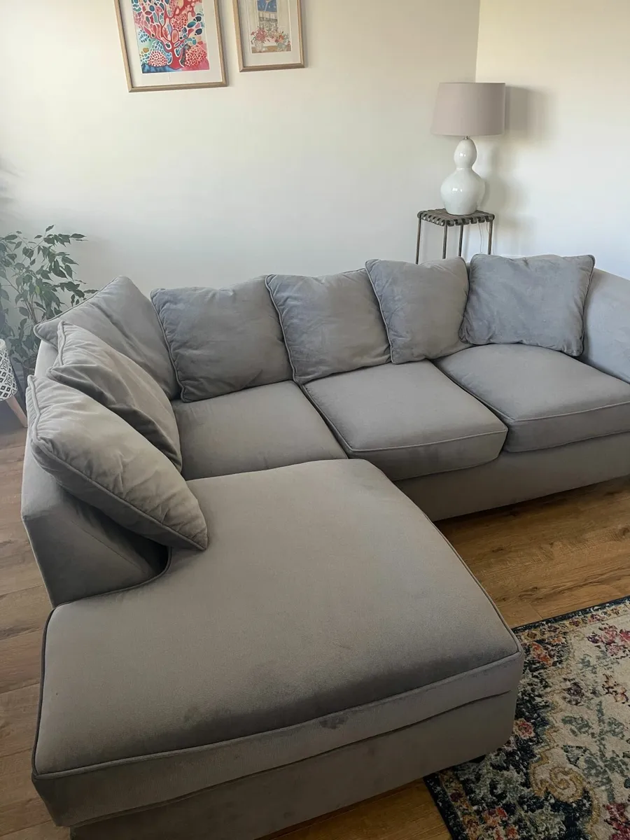 Left hand corner Sofa - light grey - Image 2
