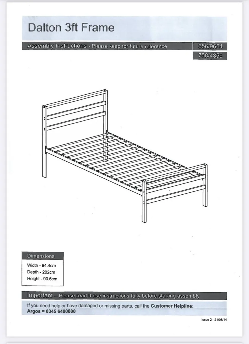 Single bed frame + mattress - x2 - Image 2