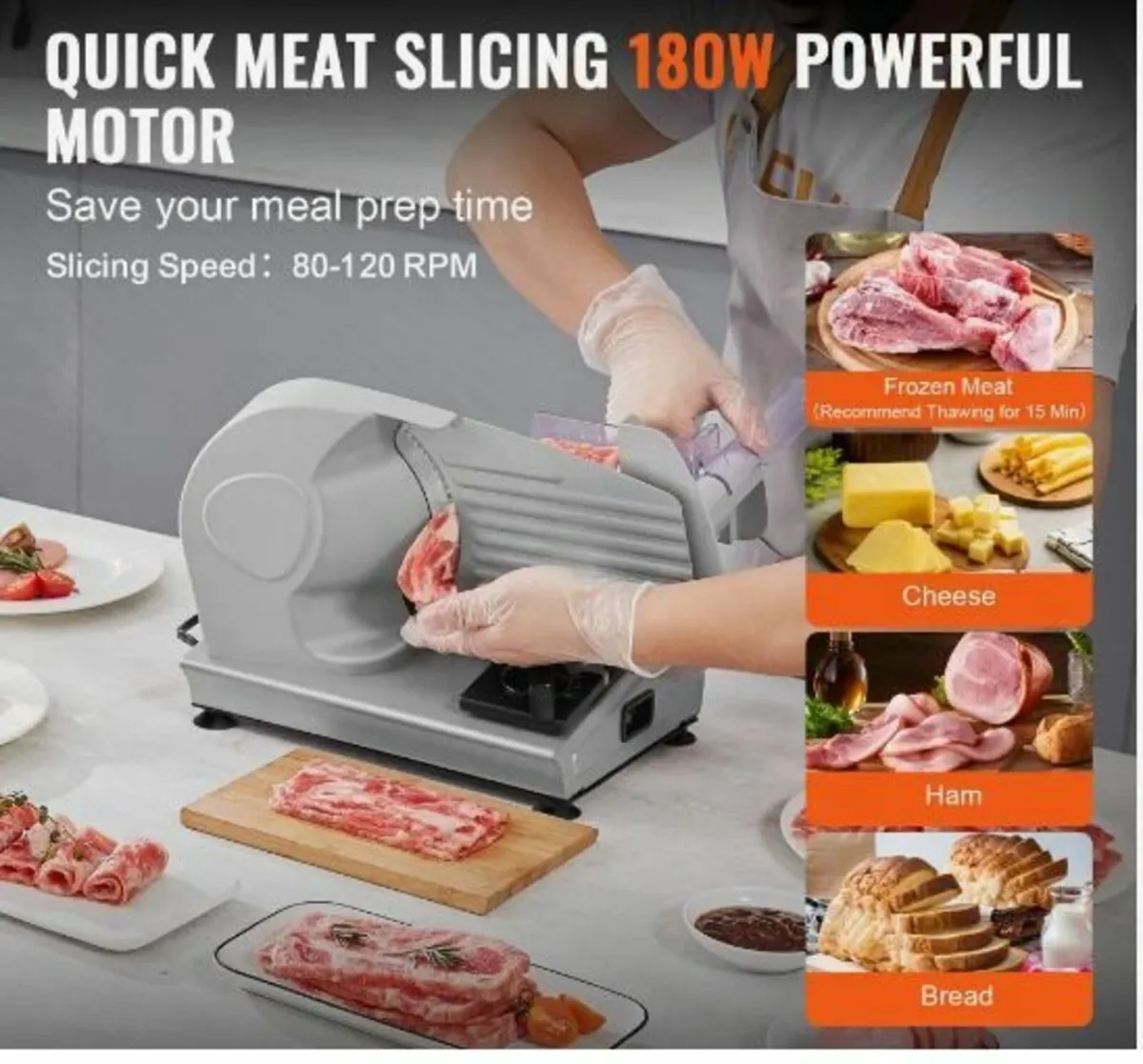 Meat Slicer, 180W Electric - Image 2