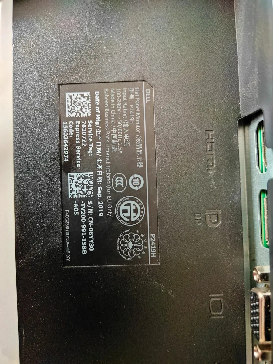 Dell P2419H 24″ Full HD Monitor – €80 - Image 2