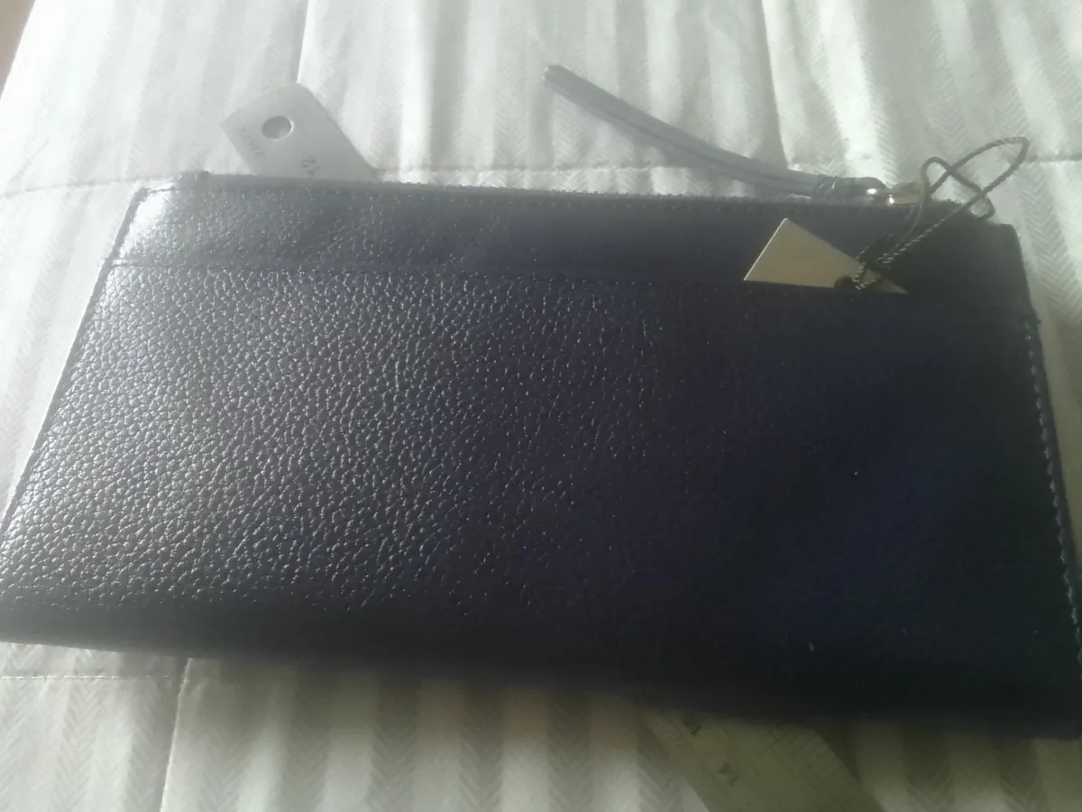 PAUL COSTELLOE NAVY LEATHER PURSE NEW UNUSED - Image 2