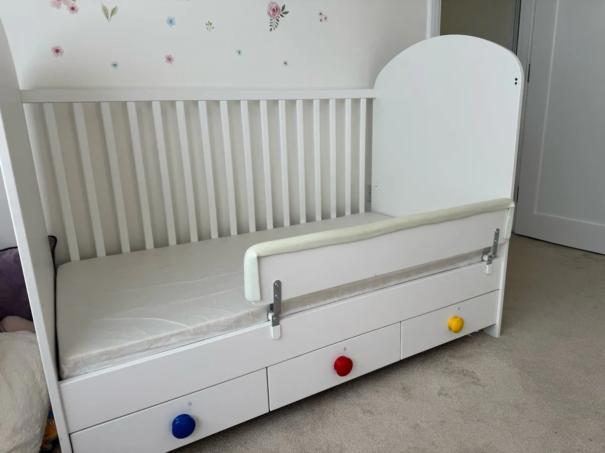 Cot bed with storage (IKEA) - Image 2
