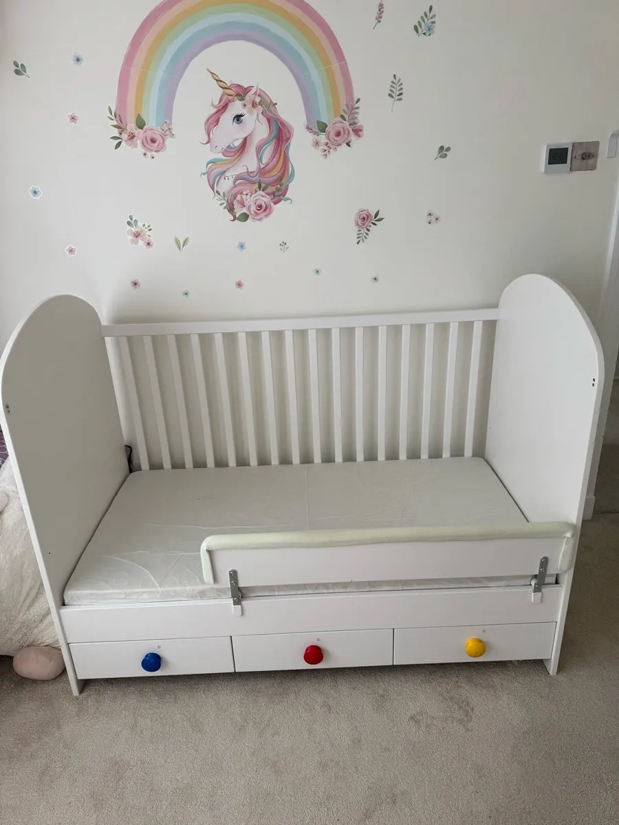 Cot bed with storage (IKEA) - Image 3