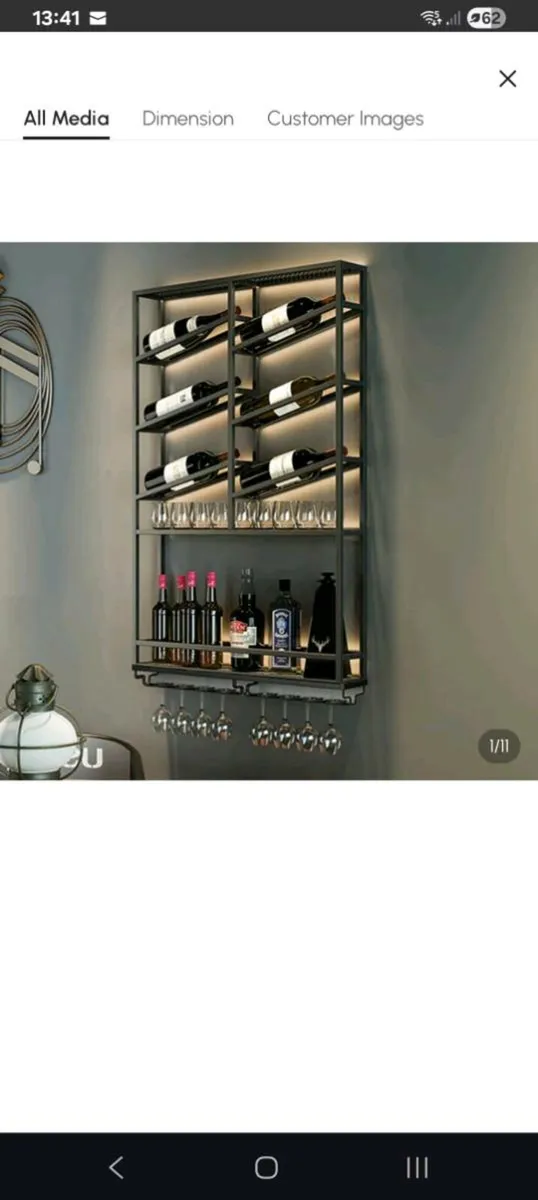 Wall mounted wine rack