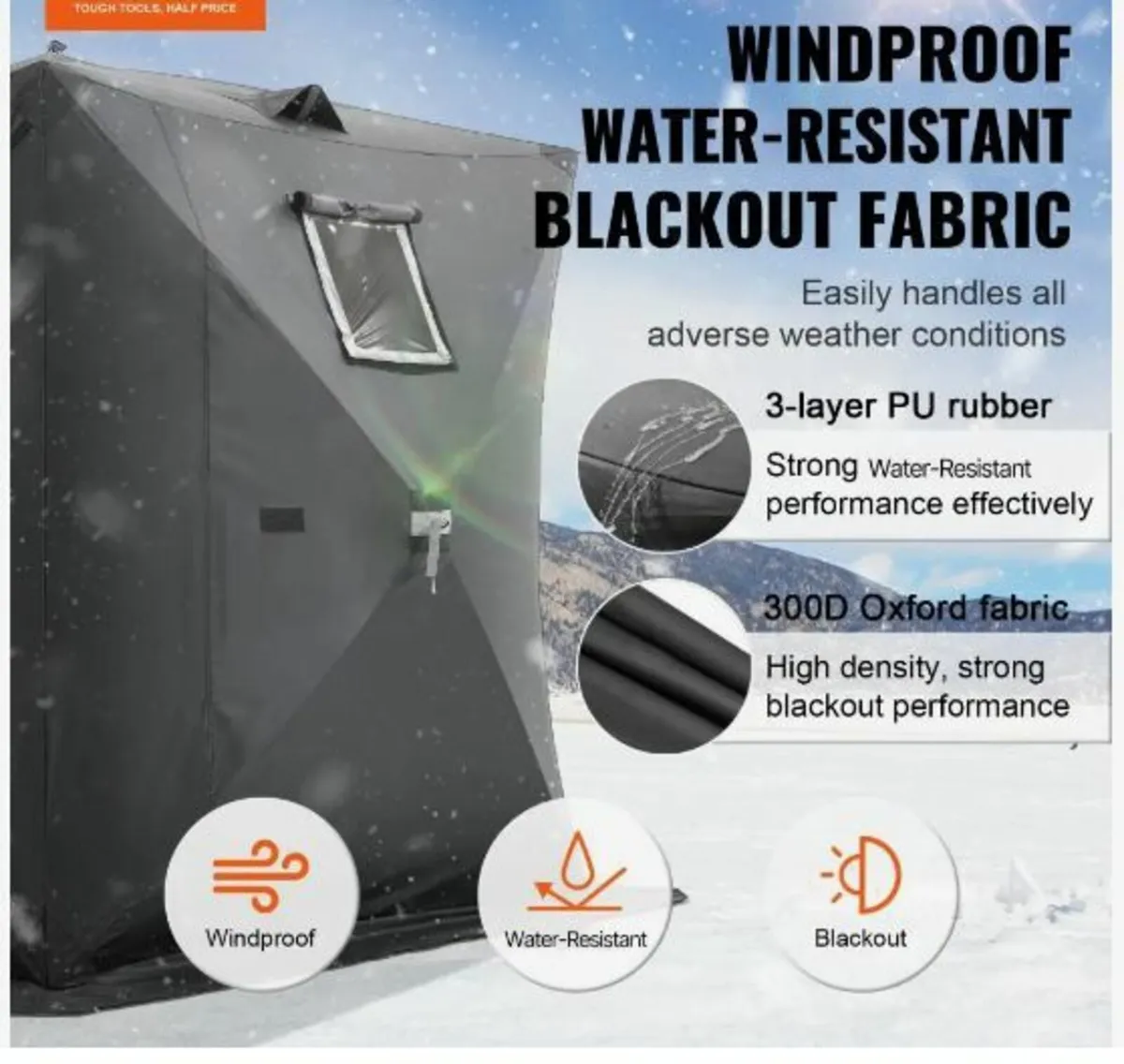 Portable Ice Shelter, 3-4 Person Pop-Up - Image 2