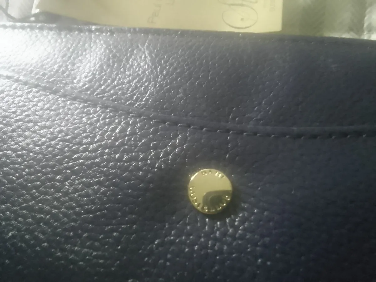 PAUL COSTELLOE NAVY LEATHER PURSE NEW UNUSED - Image 3