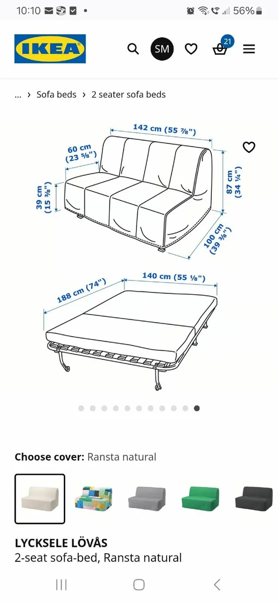 Ikea sofa bed - Image 2