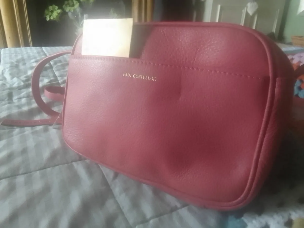 PAUL COSTELLOE PINK LEATHER CROSSBODY BAG NEW - Image 2