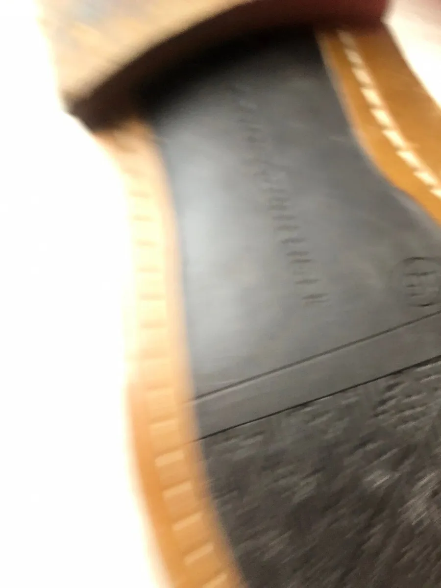 Men’s navy leather brogues - Image 4