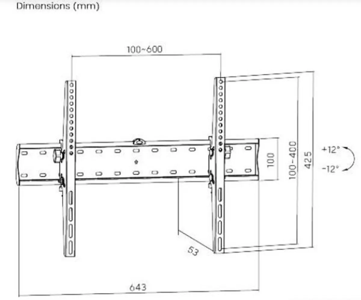 Brateck 37"- 75" TV Wall Mount with Tilt - Image 3