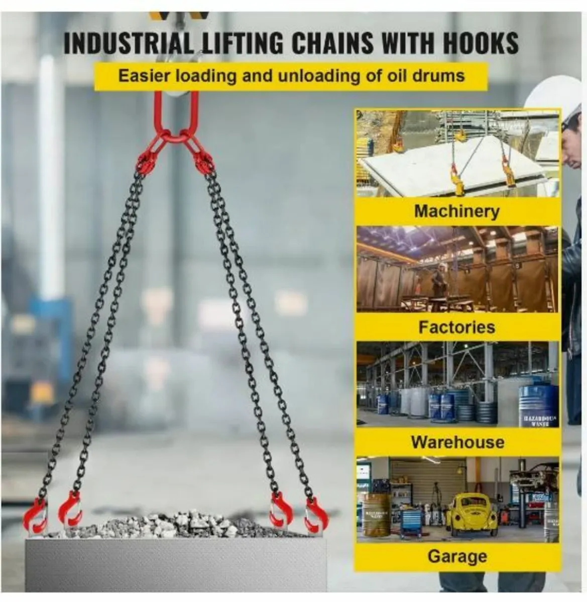 Chain Sling, 5/16 inch x 5 ft Lifting - Image 3
