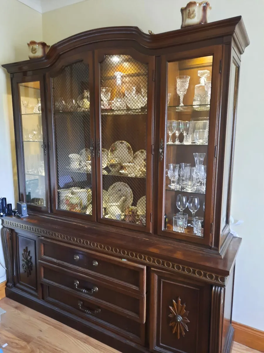 Dresser + table + chairs set (solid wood) - Image 1