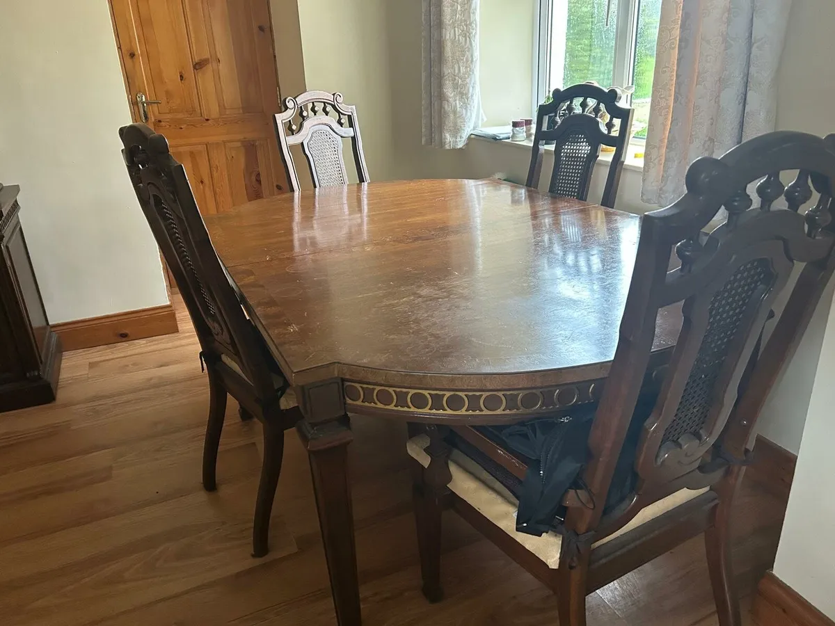 Dresser + table + chairs set (solid wood) - Image 2