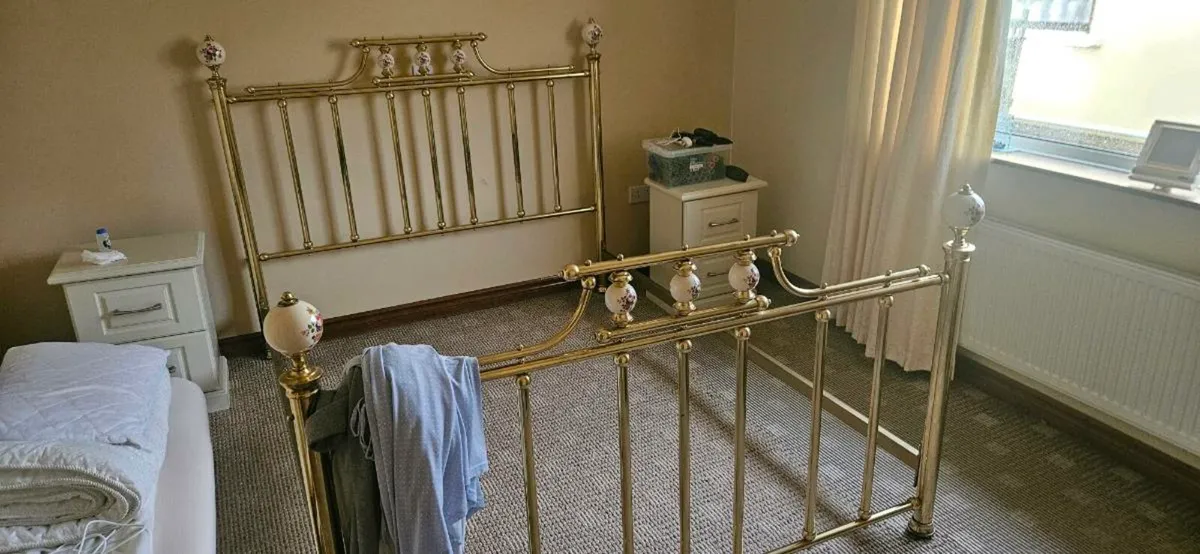 Brass bed frame king size