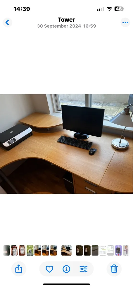 Desk and filling cabinet - Image 3