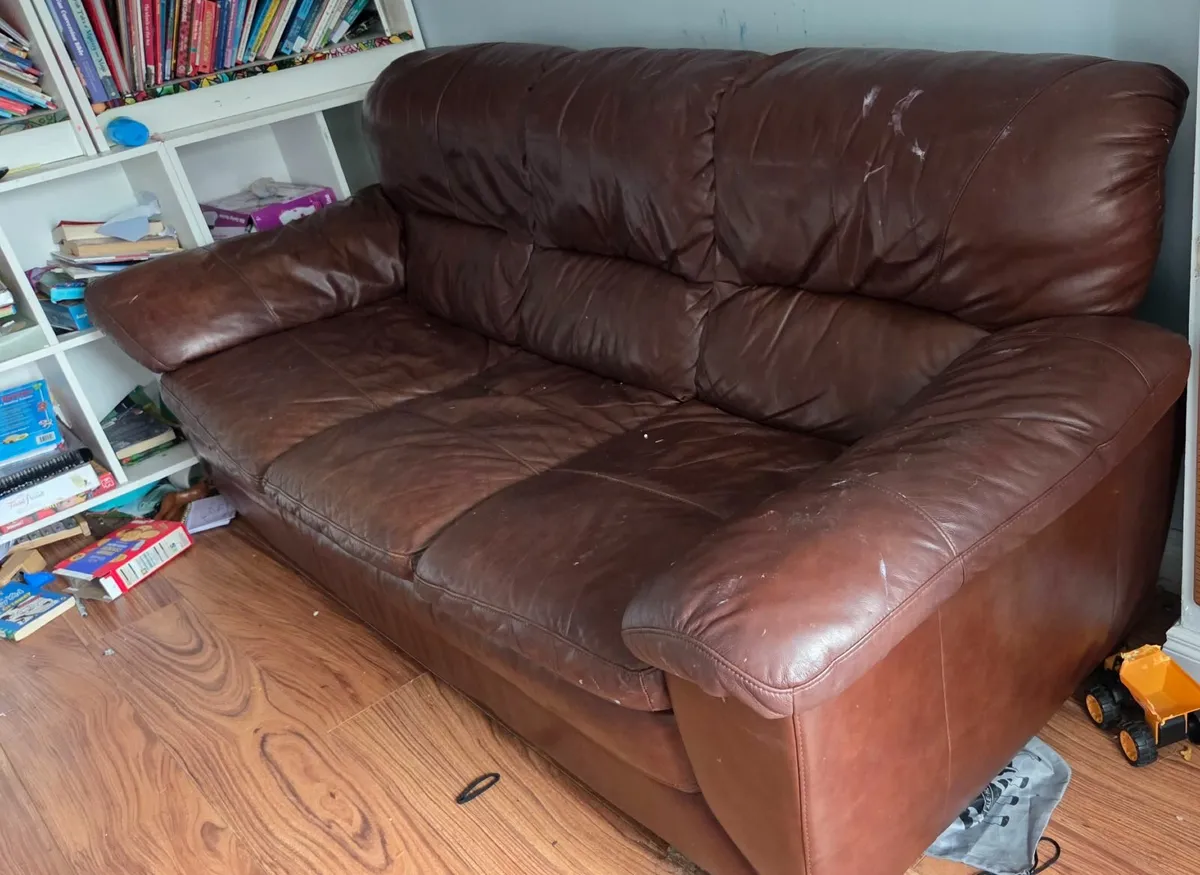 Leather Couch - Image 1