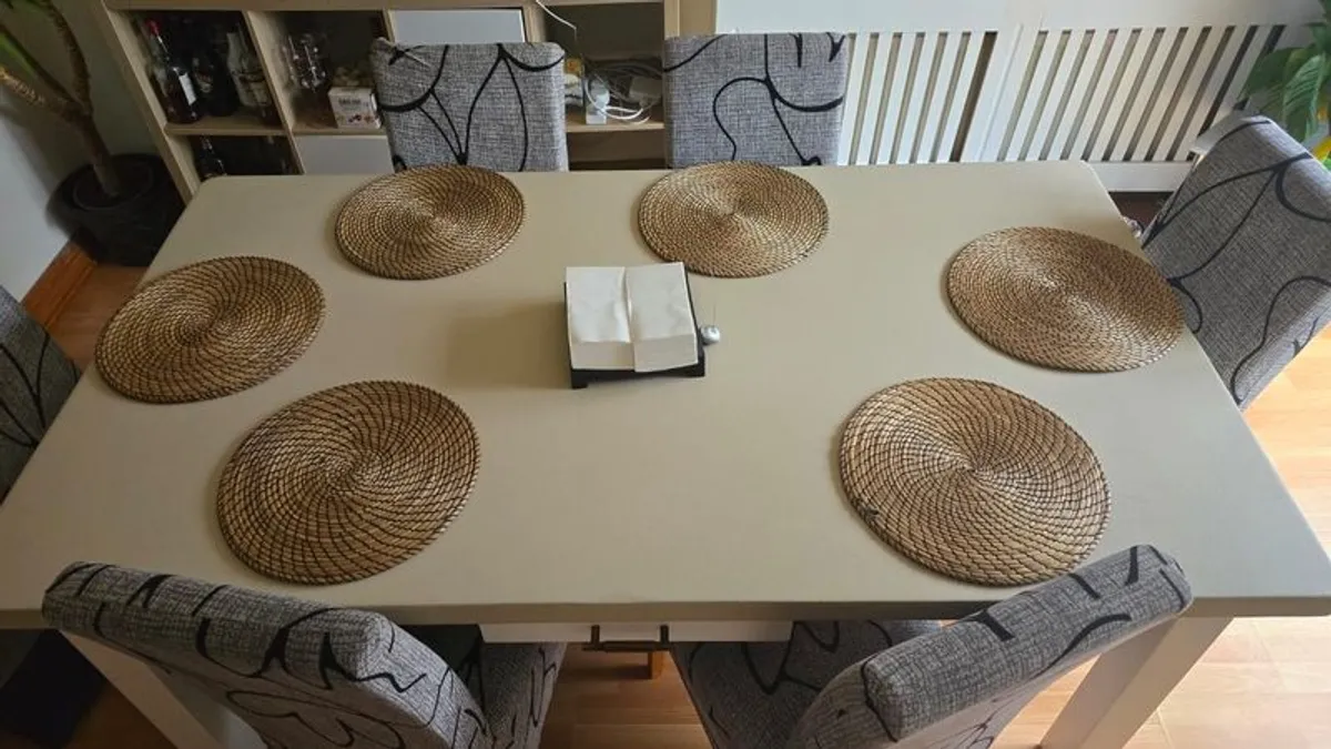dinning tables and 6 chairs - Image 4