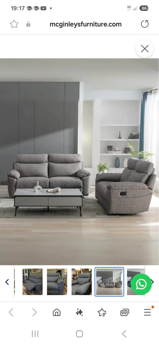 Brand new Vera 3 plus 2 recliners reduced