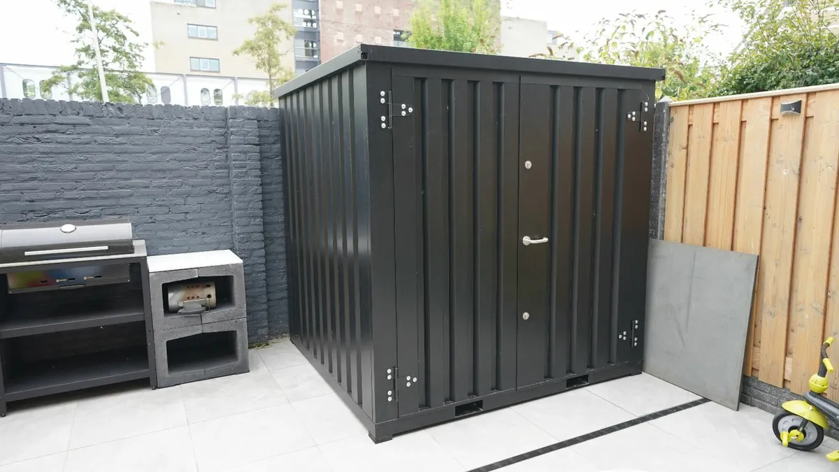 Storage container 2x2 meter Black RAL 9005 - Image 2